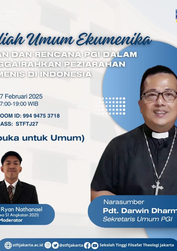 Kuliah Umum Ekumenika STFT Jakarta bersama Sekretaris Umum PGI, Pdt. Darwin Dharmawan