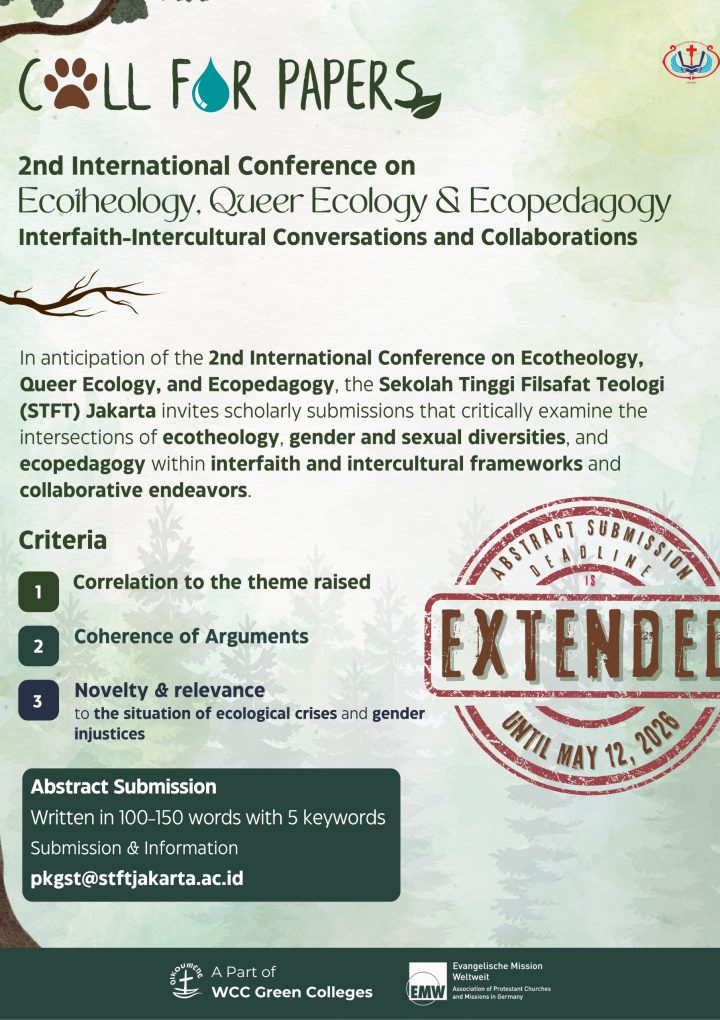 CALL FOR PAPERS EXTENDED! 2nd International Conference on Ecotheology, Queer Ecology, & Ecopedagogy 🌿